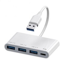 4 in 1 USB-C Hub 4-port USB 3.0 2.0 Type-c Extender 멀티 분배기 어댑터 USBType-C 다기능 익스텐더, [02] USB