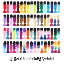 라이프피스 그라데이션 땋기 레게머리 얀헤어블레이즈, 1개, 투톤1