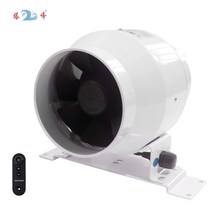 속도 제어 혼합 흐름 인라인 팬 원형 4 인치 파이프 고속 조용한 배기 환기 덕트, 스페인 |Remote controller