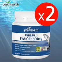굿헬스 오메가3 피쉬오일 1500mg 200c x2통