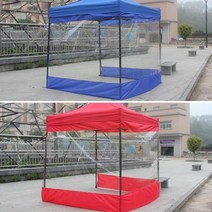 투명천막 몽골천막 천막 코스트코 이동식 조립식 그늘막 접는 그늘 천 텐트 천 diy 두꺼운 방진 방수 로마 창 4 코너 커버 개폐식 타포린 10, 파란색 투명
