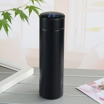 휴대용 스마트 진공 컵 물병 따뜻하고 시원한 보온병 컵 스마트 물 주전자 주방 용품 커피 머그잔, 검은색