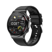 E300 스마트워치 레이저 비침습혈당 ECG+PPG 심전진혈산소고화질 360*360, 실리콘 블랙