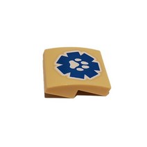 레고 부품 야생동물 구조대 로고 경사브릭 Curved 2 x 2 x 2/3