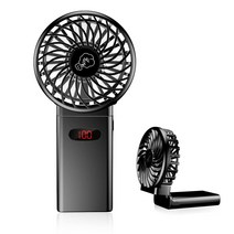 휴대용 팬 충전식 넥 걸이 데스크탑 USB 냉각 열스트로크 방지용 (LED 전원 디스플레이), Led Power Display
