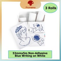 스마트폰사진인화기 휴대폰 사진출력 T02 미니 휴대용 무선 포켓 감열 인스턴트 사진 인쇄 기계 스티커 메, 08 C 3Rolls Paper