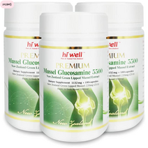 뉴질랜드 하이웰 프리미엄 초록잎홍합 글루코사민 Mussel Glucosamine 5500 180캡슐, 1개, 180정, 180개