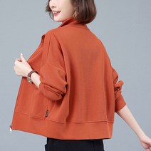 WSG 여성 봄가을 40대 50대 60대 세미 점퍼 빅사이즈 긴팔 아우터 자켓 M~3XL