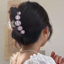 키메라제이 라일락 자개 대형 올림머리 집게 헤어핀 2color