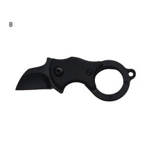 미니 키 체인 Karambit 클로 나이프 3CR13MOV 블레이드 전술 구조 포켓 접는 사냥 EDC 생존 도구, 04 B black
