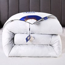 거위털이불 여름용 구스 이불 힐튼 호텔 두꺼운 깃털 퀼트 따뜻하고 편안한 봄 가을과 겨울, 14 180x220cm 5kg, 01 White