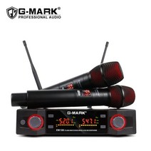블루투스노래방마이크 노래방마이크 무선마이크 g-mark ew100 전문 uhf 핸드 헬드 주파수 조정 가능한 50m 파티 쇼 무대 결혼식, 우리 플러그
