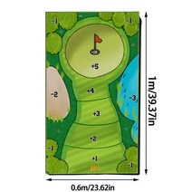 실내 골프 연습기 스윙 매트 가정용 연습장 휴대용 끈적 공 타격 게임 세트 훈련 즈, 1x0.6m