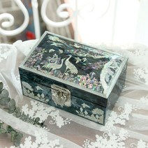 로렌4호 자개보석함 자개함 나전칠기보석함, T9로렌4호자개보석함(크림슨로즈):선물포장O