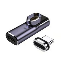 마그네틱 USB C 어댑터 24 핀 타입 커넥터 PD 100W 썬더볼트 3 용 고속 충전 컨버터 맥북 아이패드 프로, 01 Type 1