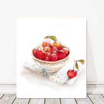 자두그림 과일액자