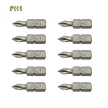 마그네트 드릴 육각 생크 마그네틱 스크루드라이버 비트 25mm 10 개 미끄럼 방지 전기 헤드 1/4 quot;전, 01 PH1