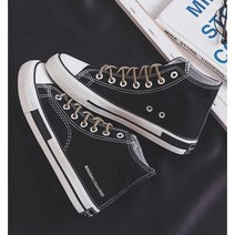 Momolatti 여성용 밴딩 평평한 스니커즈 여가 캔버스 신발