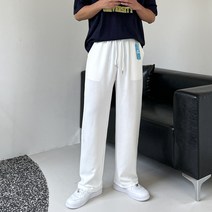 남자 쿨 린넨 와이드 스판 밴딩 팬츠 마바지 구김없는 남녀공용 커플