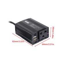 자동차 인버터 자동차 전원 인버터 dc 12v ~ 및 변환기 듀얼 usb 충전기 어댑터 휴대용 수정 저장 EU, 한개옵션0