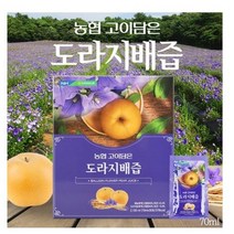 전북인삼농협 고이담은 도라지배즙 70ml x 30포(쇼핑백 포함) 유기농 100% 국산 도라지 배, 1세트