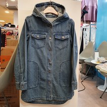 [이동수골프]데일리 골프웨어~깔끔하고 유행없이 캐쥬얼한 가을 멋쟁이 여성 중기장 후드 데님점퍼 69000원 f9s jp2030 f1