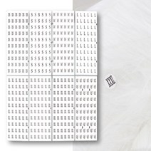 조각 사이즈스티커 의류 라벨 원형 미니 60p 1장
