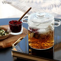 DEGO 내열 유리 약탕기 중탕기 한약 차 티포트, D-GP2200