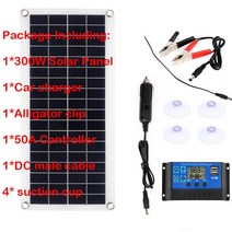 듀얼 USB 300W 12V 태양 전지 패널 키트 컨트롤러 RV 캠핑카 야외 공급을, 러시아, 50A controller kit