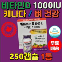 코스트코 캐나다 비타민D 1000IU 250캡슐1통 식약처인증 뼈 건강 관절 연골 부모님 직장인 중년층 추천