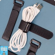 컴퓨터잭정리 유모차걸이 지저분한 선정리 찍찍이벨트 벨크로케이블타이 전선정리, 1개