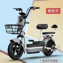 가성비 전기 자전거 미니 장거리용 출퇴근 자출용 배달용, 배터리75-95km-얼반 그레이, 옵션