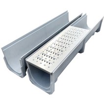 U자 배수로 배수구 스텐 하수구 관 거터 트렌치 매립, [25x25x100 그루브] 커버 없음