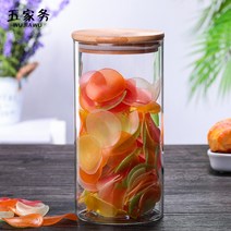 공장 도매 유리 차 항아리 주방 밀폐 된 항아리 가정용 차 항아리 뚜껑 붕규산염 유리 항아리, 10*20cm 1300ml