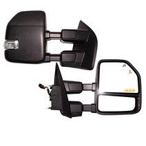 AERDM 온도 센서가 견인 미러 블랙 하우징 포드 슈퍼 듀티 F250 F350 F450 F550 2017 2018 2019에 적합 화살 램프 방향 지시등 퍼들 클리어런스 보조