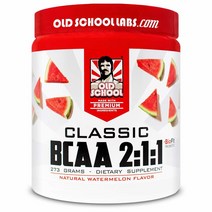 미국 Old School Labs 클래식 BCAA 2:1:1 - BioFit 프로바이오틱스가 함유된 순수 근육 및 회복을 위한 분지쇄 아미노산 천연 수박 맛으로 모든 활동 중에 맛