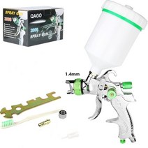 페인트 에어 스프레이건 후끼 분사기HVLP-조정 가능한 금속 분무 스프레이 건 자동차 페인팅용 에어로그, 01 1.4mm Gun Kit