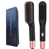 옆머리누르기 셀프다운펌 옆머리다운펌헤어 빗 브러시 수염 스트레이트 너 다기능 닝 컬러 남성용 빠른 스, 02 Black_02 EU