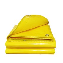 컬러풀 두꺼운 10m 초대형 타포린 방수포 PVC 고강도 창고 그늘막 제작, 옐로우
