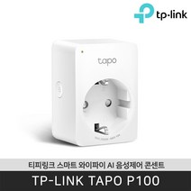 티피링크 Tapo P100 원격 AI 구글홈 콘센트 / 공식 판매점, 1개