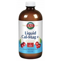 칼 Kal 리퀴드 칼슘-마그네슘+ 내추럴 타르트 체리, 473.2ml × 1개