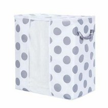 이불 보관백 세로 땡땡이 손잡이 다용도 옷 정리함, 단품