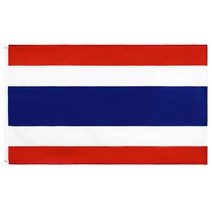 태국국기 Thailand flag 타일랜드 아시아 동남아시아 국기 인테리어 소품 용품, 150x90cm, 1개