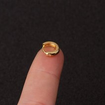 1개/몫 큐빅 지르코니아 후프 귀걸이 유행 미니 피어싱 골드 로즈 컬러 도금 스터드 여성 선물, 11 11_02 Gold(1PC)