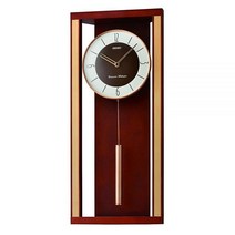 Seiko 펜듈럼 및 듀얼 차임 포함 모던 데코 벽시계 426343, Deco