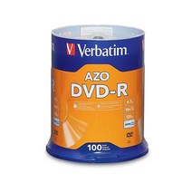 버바팀 DVD-R 4.7GB 16x AZO 레코딩 가능한 미디어 디스크 - 100 디스크 스핀들(FFP), Frustration Free Packaging_100