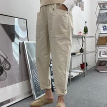 예담 세상편한 완전스판 데일리 꾸안꾸 봄 여름 면 배기 9부 빅사이즈 바지