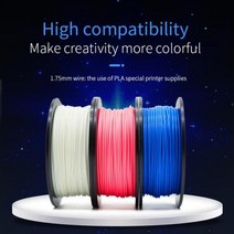 3D 프린터 플리스 Creality어린이 미니 3d 장난감 휴대용 Diy 스캐너 필라멘트 Pla ABS 스크린 인쇄 어린이 액세서리, only filament 1kg+CN+다른