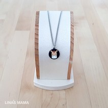 리나스마마 말띠(오띠) 써지컬스틸 미아방지 아기 목걸이