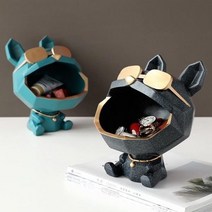 빈티지 감성 인테리어 불독 다용도 보관함 트레이 7색, 핑크